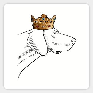 Pointer Dog King Queen Wearing Crown Magnet